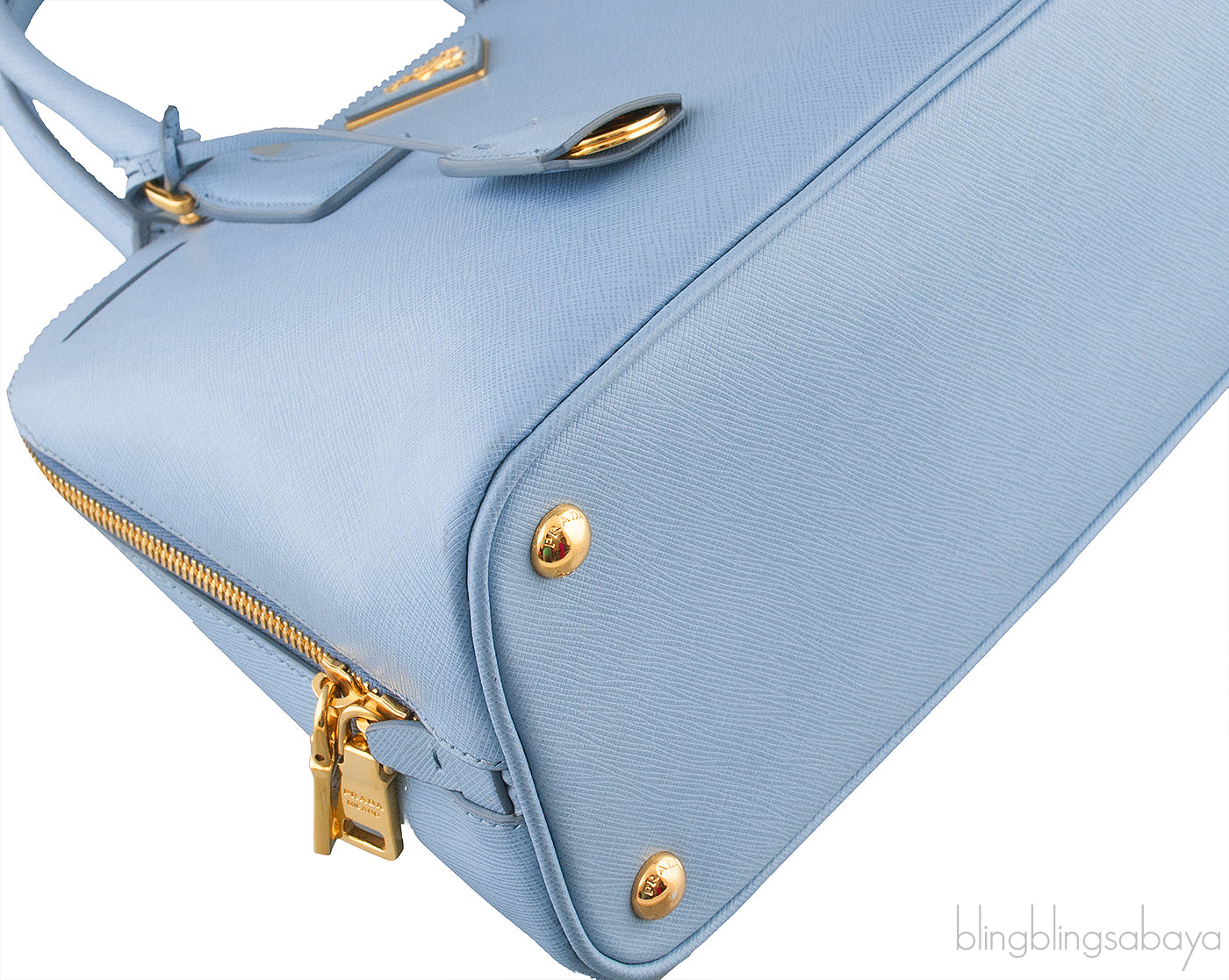 Light Blue Bowler Medium Bag