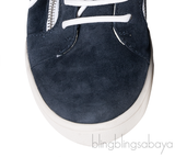 Giuseppe Zanotti Blue Suede White Wool Sneaker
