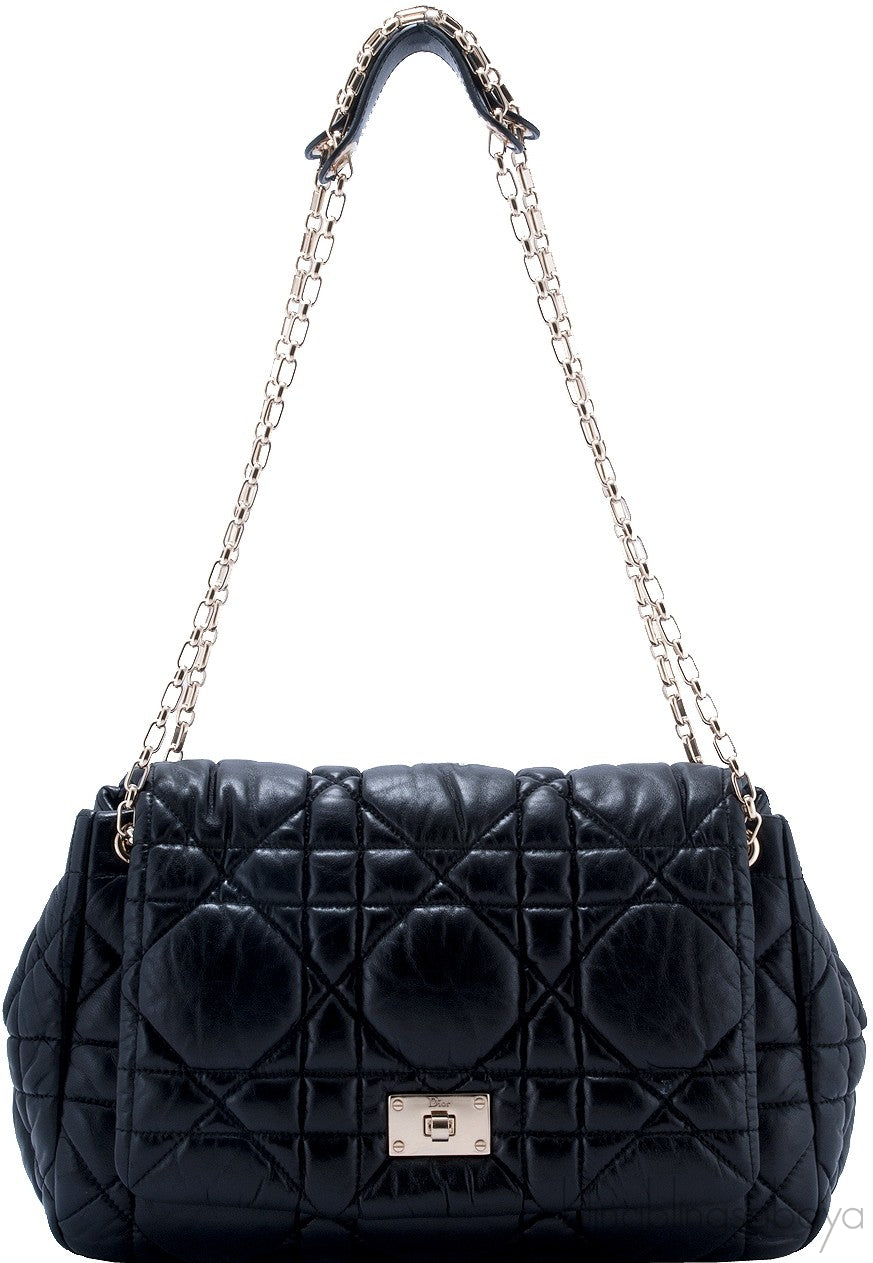 Black Quilted Leather Shoulder Bag