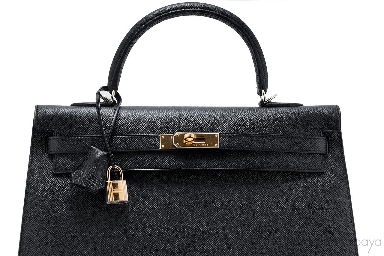 Kelly 35 Black Sellier Epsom GHW