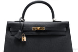 Kelly 35 Black Sellier Epsom GHW