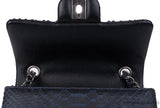 Chanel Black/Blue Python Mini Flap bag RHW