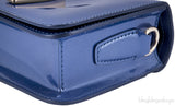 Navy Blue Patent Cross-body Bag
