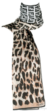 FF Leopard Silk Scarf