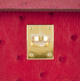 Kelly Pochette Rouge Vif Ostrich