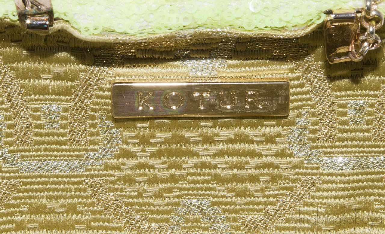 Margo Sequin Clutch Citron