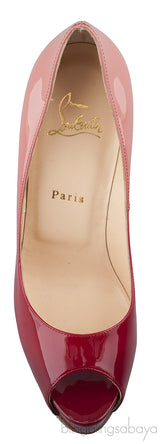 Ombre Patent Peep Toe Heels