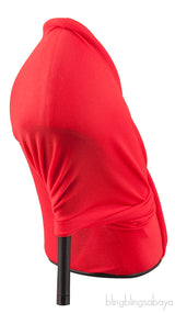 Red Pointy Wrap Pump
