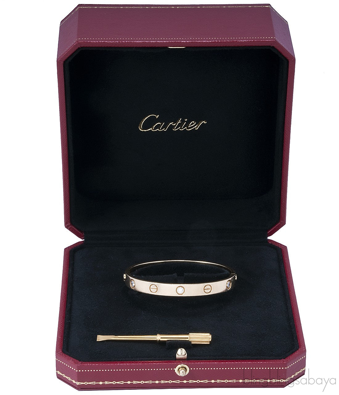 Yellow Gold LOVE Diamond Bracelet