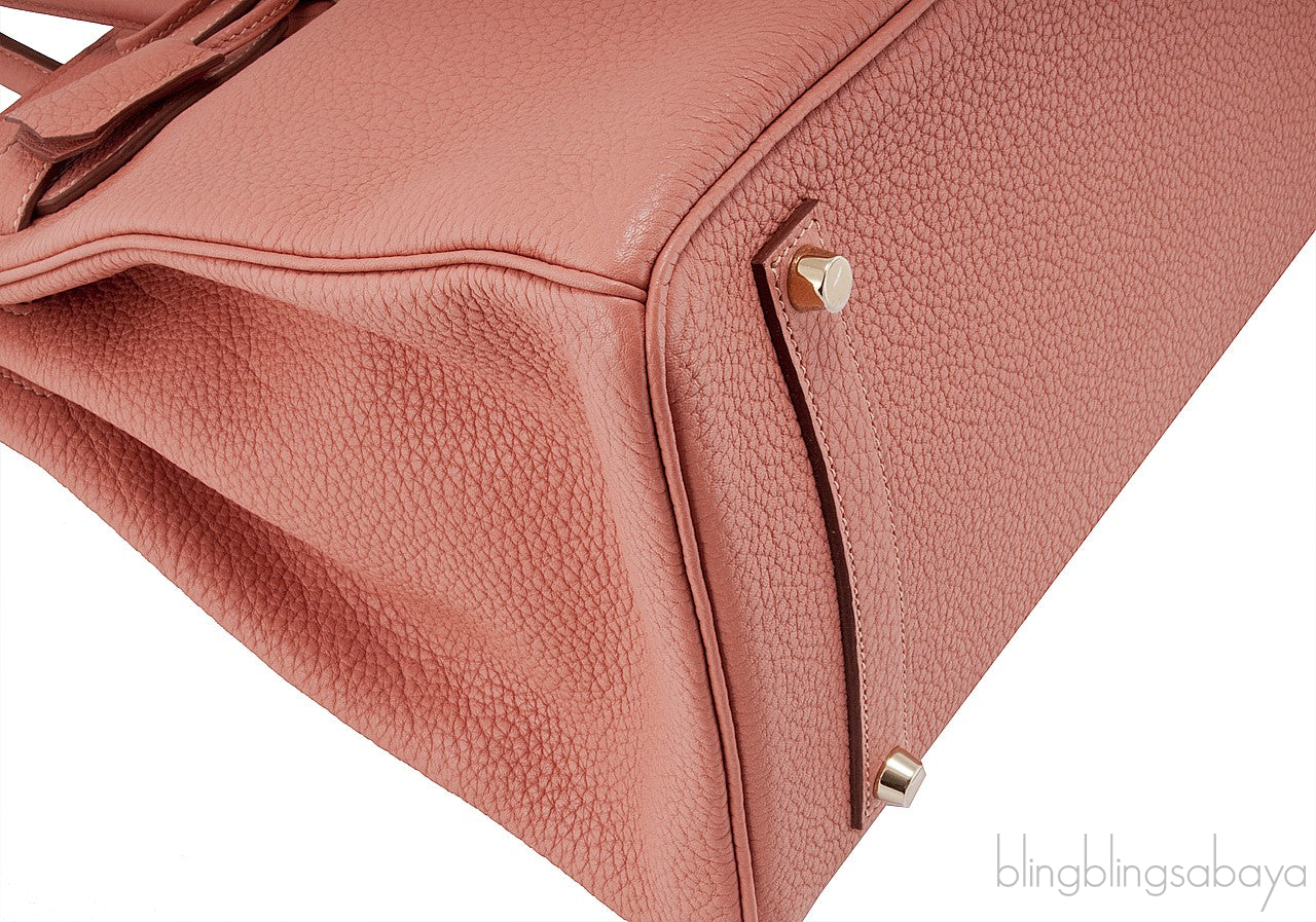Birkin 35 Rose Tea Taurillon Clem.