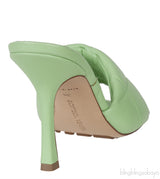 Mint Green Nappa Quilted Lido Mule Sandals