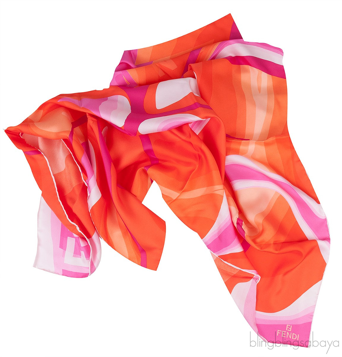 Foulard Orange Multicolor Silk