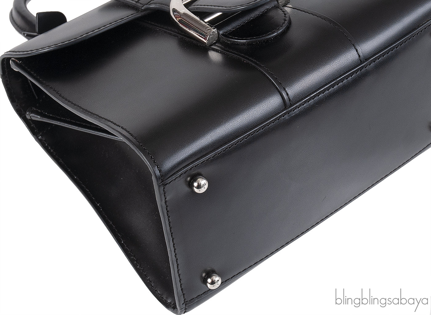 Delvaux Black Brilliant Mini Leather Tote