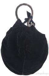 Black Velvet Handle Bag*