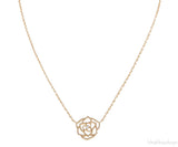 Rose Diamond Yellow Gold Necklace