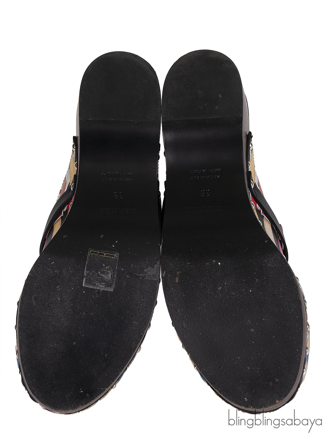 Hermes Carlota Multicolor Printed Cavalcadour Mules