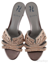 Gun Metal Heeled Sandals