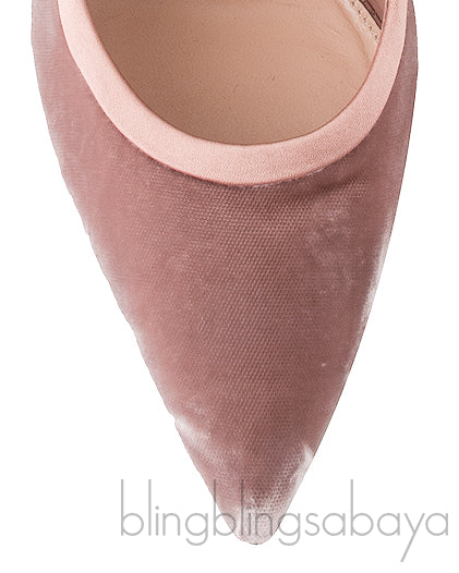 Velvet & Satin Pointed Toe Heels