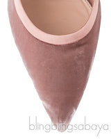 Velvet & Satin Pointed Toe Heels