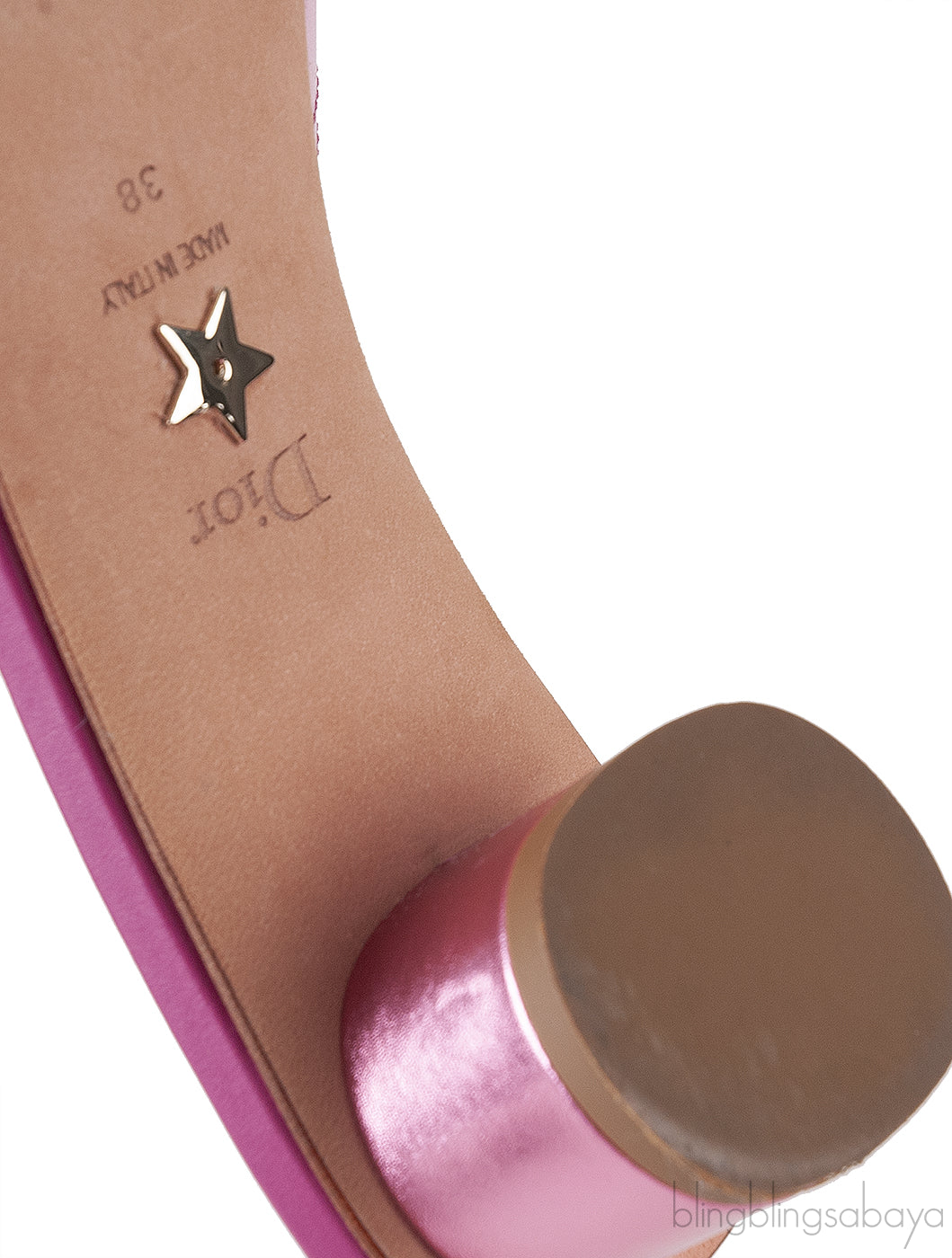 OR Montaigne Metallic Fuchsia Heels Slide