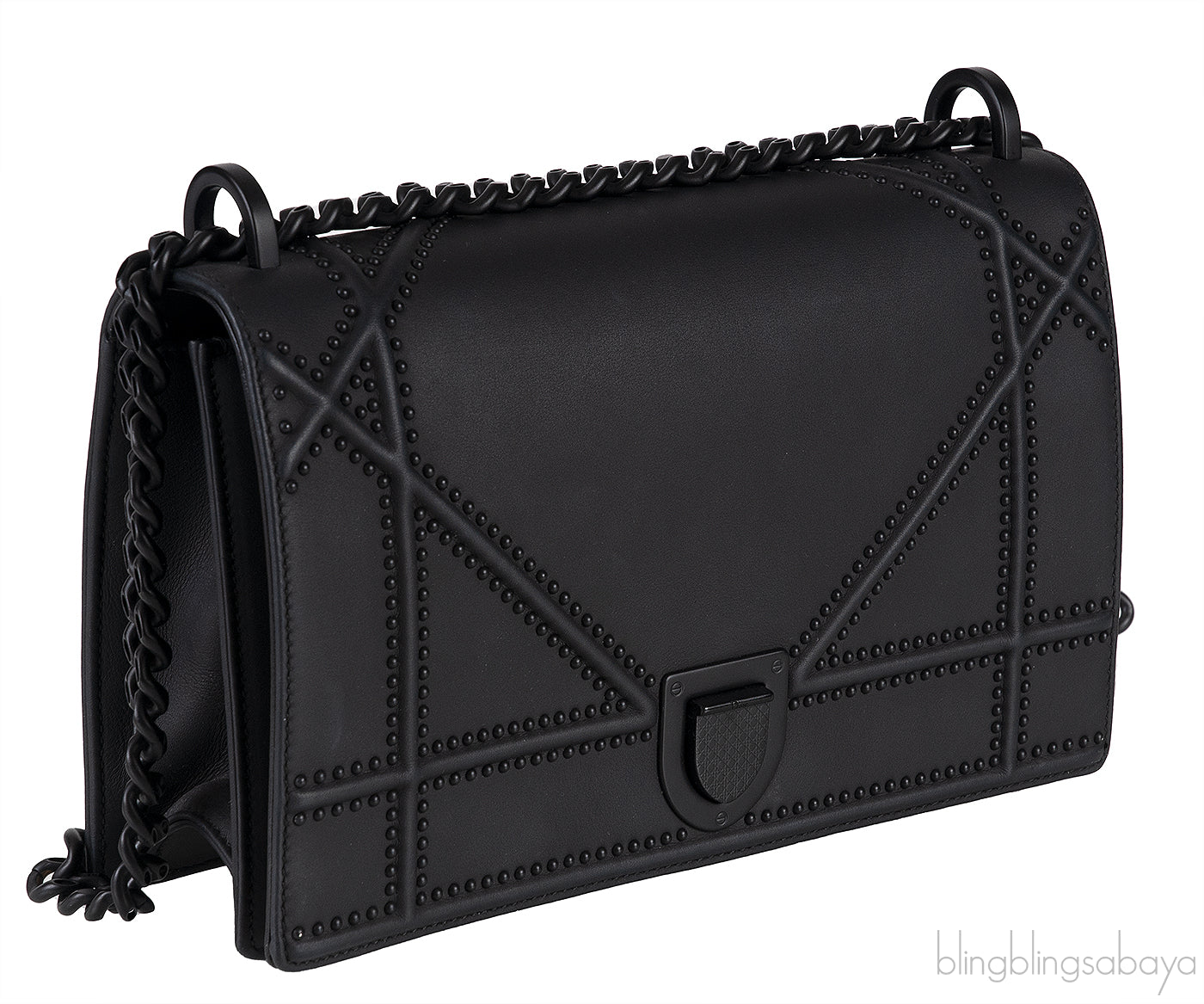 Dior Diorama Black Ultra Matte Medium Shoulder Bag