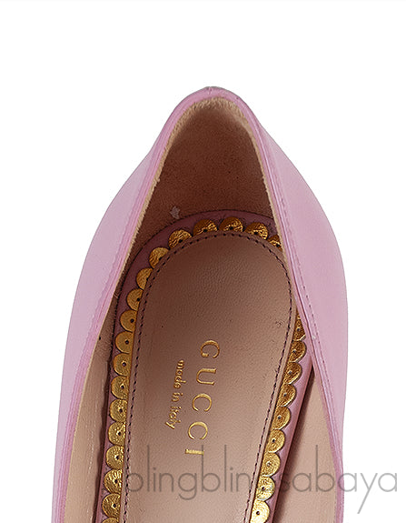 Baby Pink Bow Bee Pointed Toe Heels