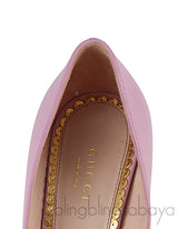 Baby Pink Bow Bee Pointed Toe Heels