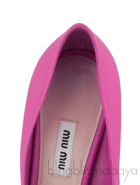 Fuchsia Crystal Vamp Heels