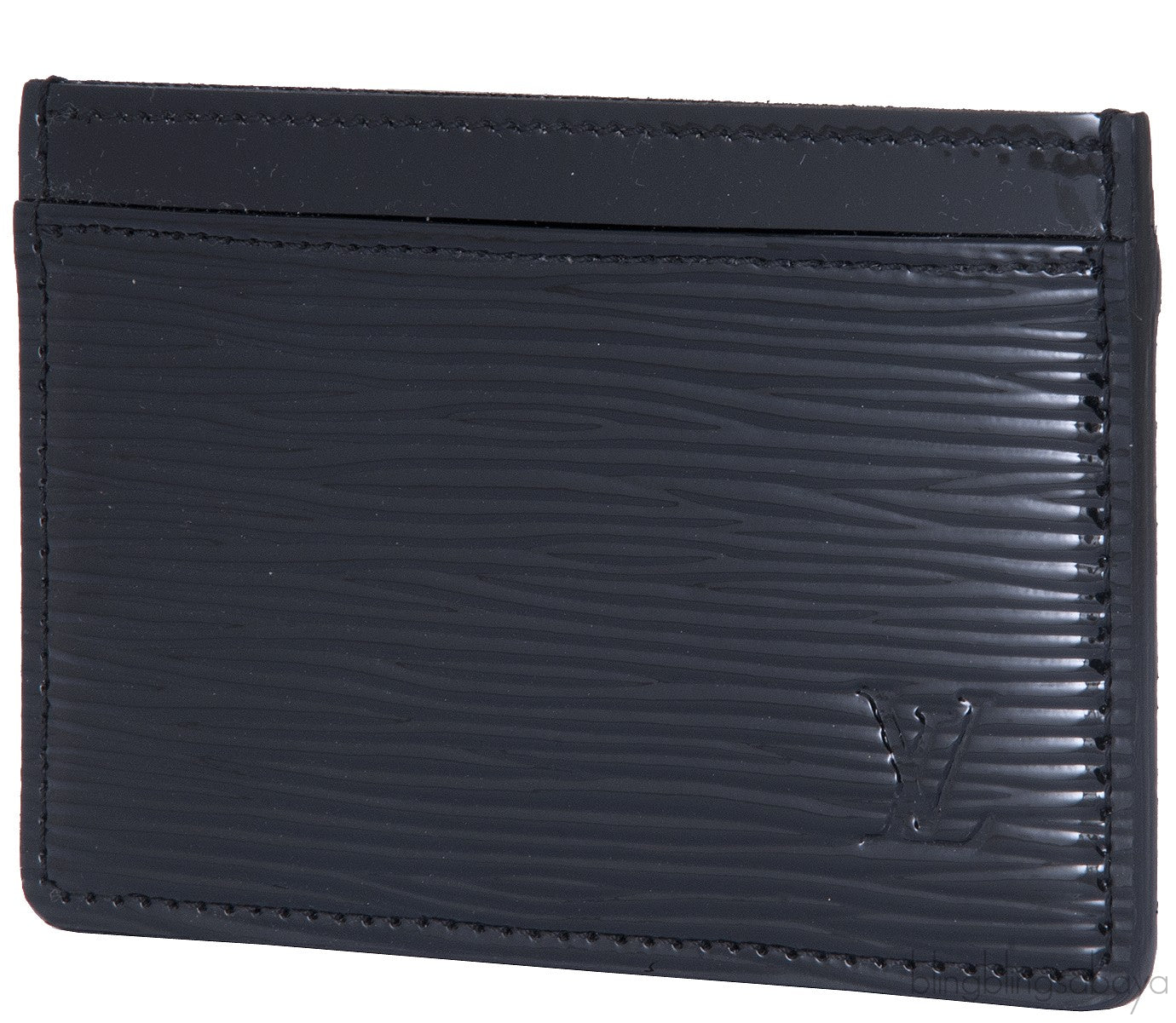 Black Epi Card Holder