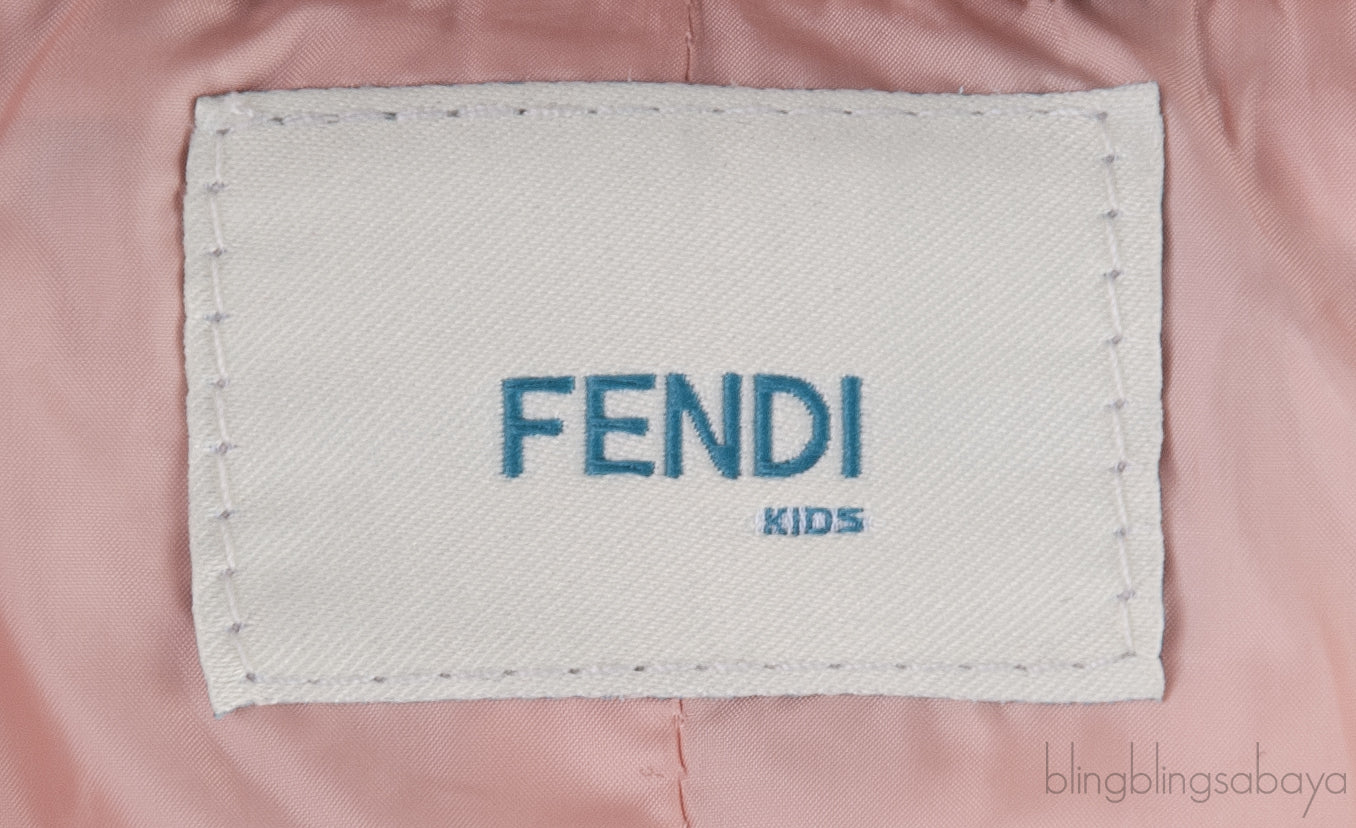 Fendi Mini Me FF Quilted Trim Kids Trench Coat