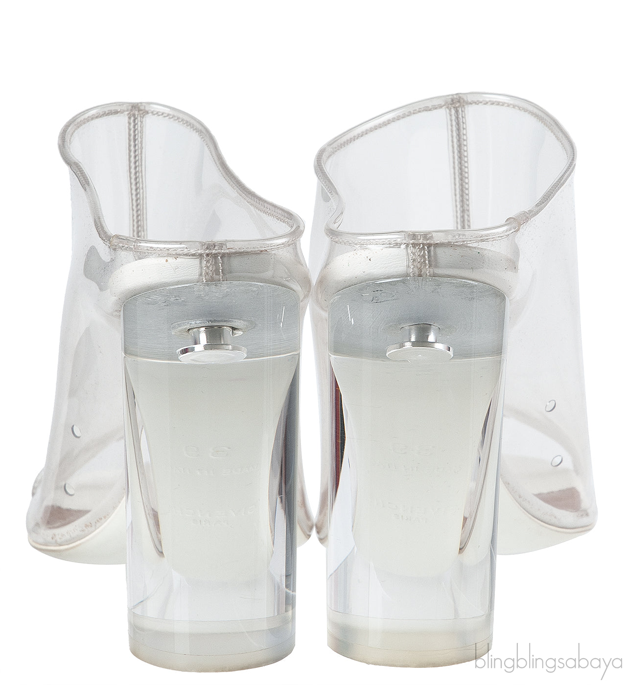 Givenchy Tisci White Clear Perspex Peep Toe Mule