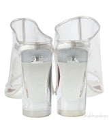 Givenchy Tisci White Clear Perspex Peep Toe Mule