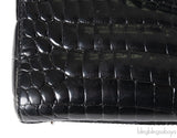 Christian Dior Lady Dior Black Medium Crocodile PHW
