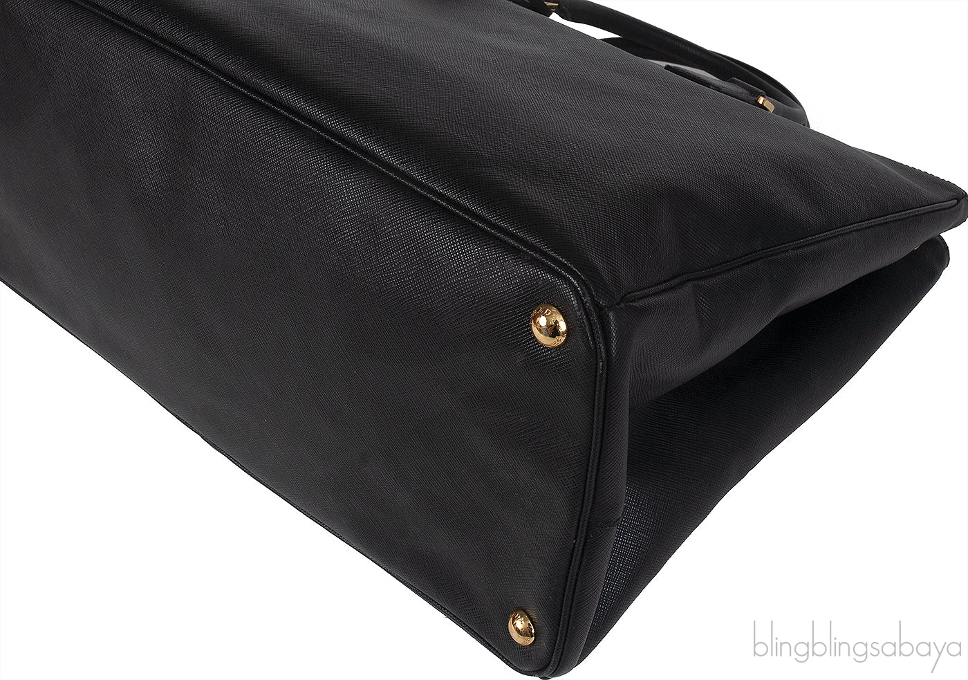 Prada Large Saffiano Black Double Zip Tote