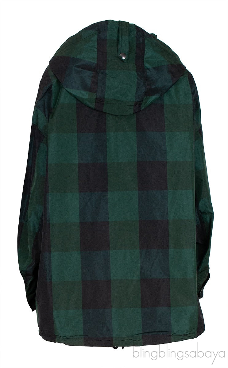 Dior Black & Green Plaid Polyester Rain Jacket