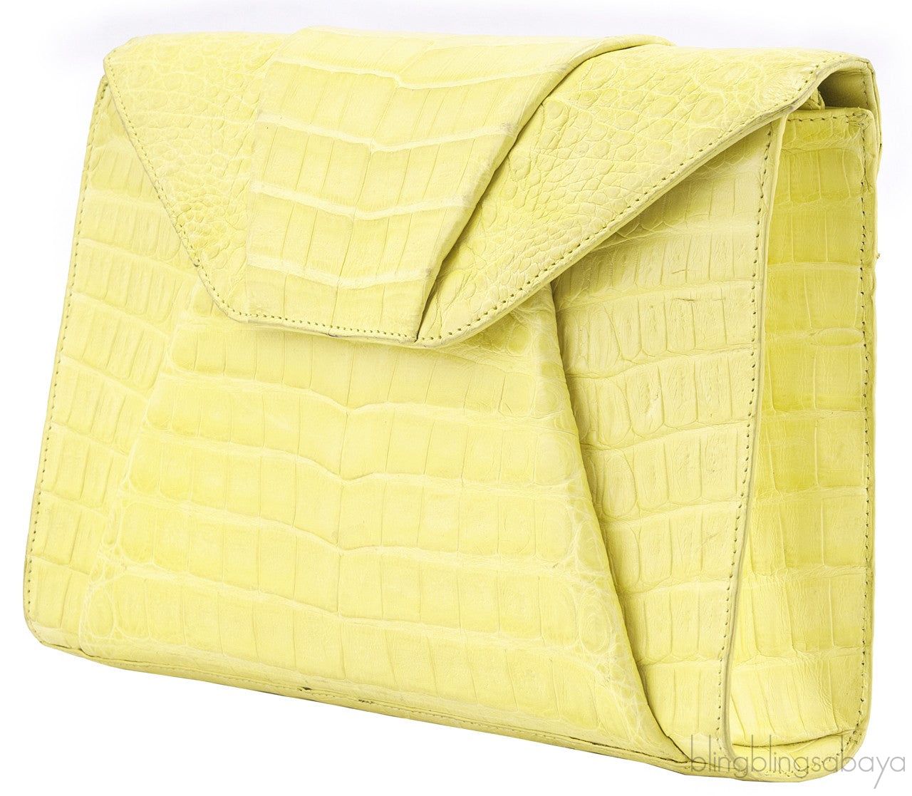 Crocodile Envelope Clutch