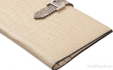 Bi-color Bearn Vanille Crocodile Ombre Lizard Wallet