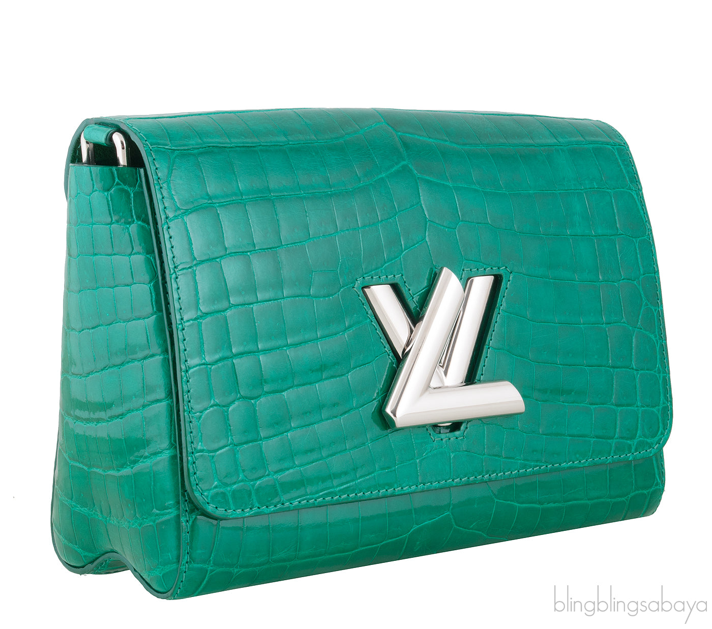 Twist MM Emerald Crocodile Bag
