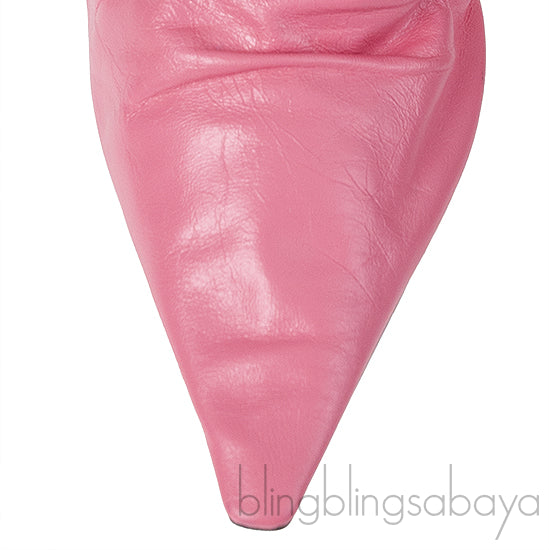 Bottega Veneta Pink Point Leather Slingback Pumps