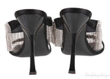 Giuseppe Zanotti Black Satin Crystal Prince Slide