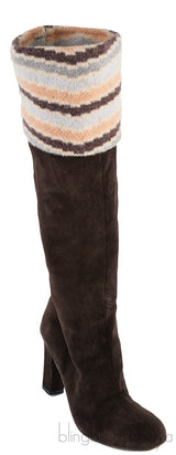 Suede Leather Boots Brown
