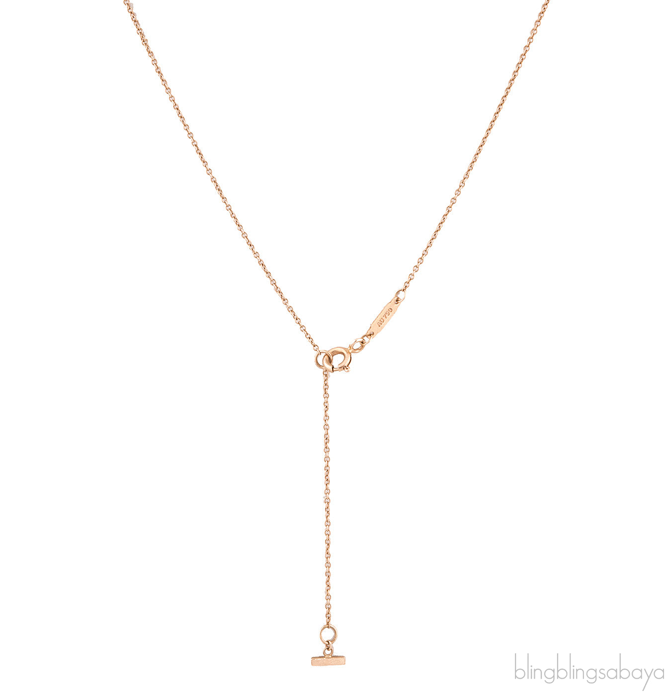 T Smile Rose Gold Necklace