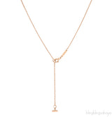 T Smile Rose Gold Necklace