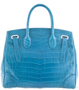 Ricky Blue Green Alligator Bag