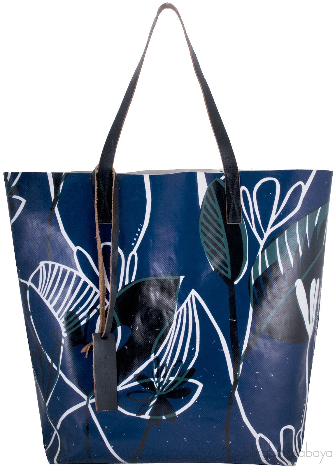 Blue Printed PVC Tote