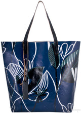 Blue Printed PVC Tote