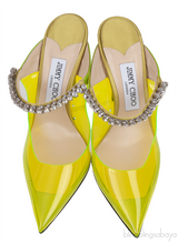 Jimmy Choo Bing Green PVC 100 mm Crystal