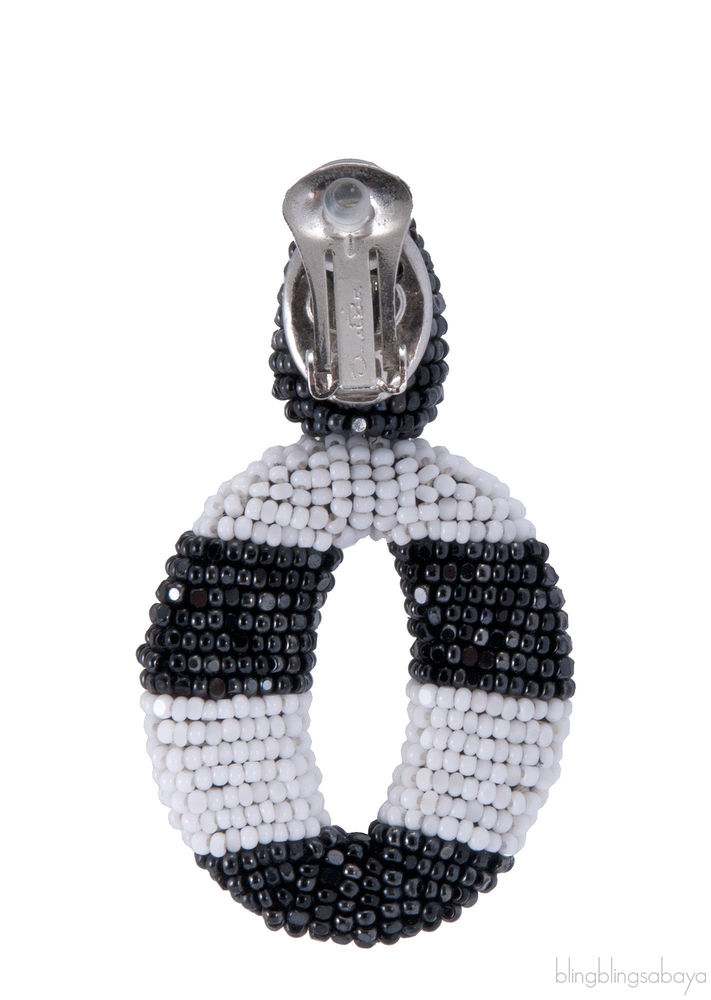 Circle Stripe Beaded Earrings