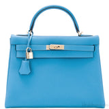 Kelly 32 Blue Turquoise Togo GHW