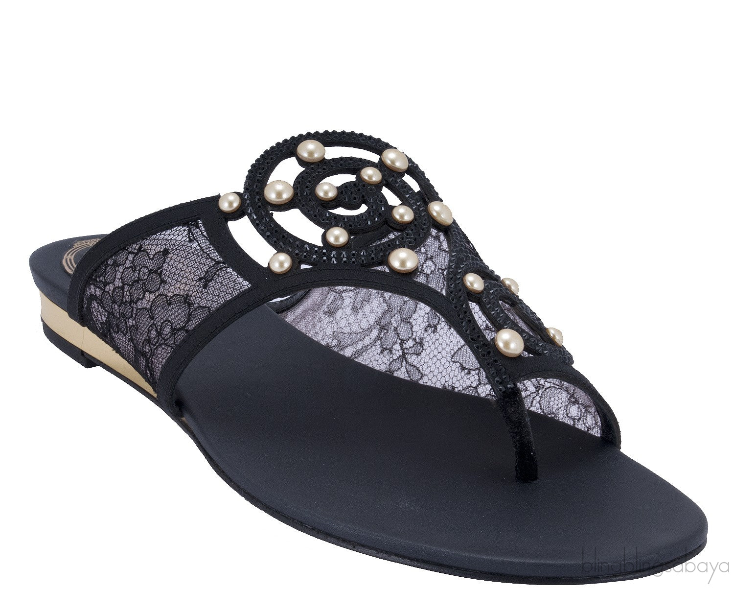 Ruby Black Lace Sandals